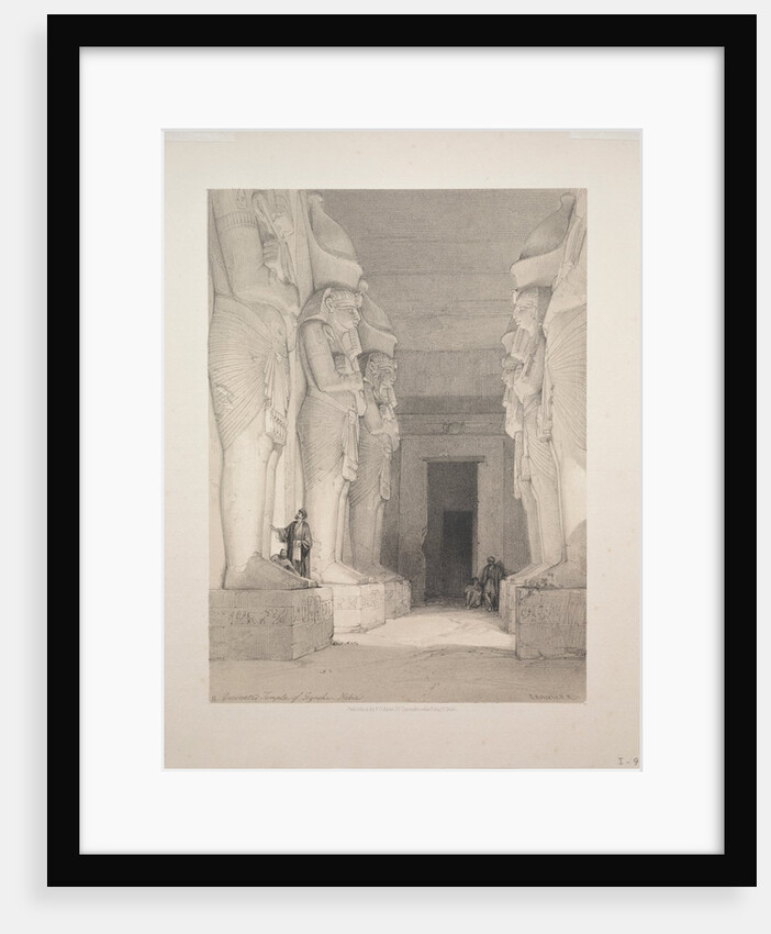 Egypt and Nubia: Volume I - No. 9, Excavated Temple of Gyrshe, Nubia, 1838 by Louis Haghe
