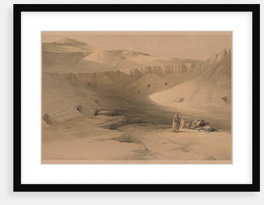 Egypt and Nubia: Volume II - No. 34, Entrance to the Tombs of the Kings of Thebes?, 1838 by Louis Haghe