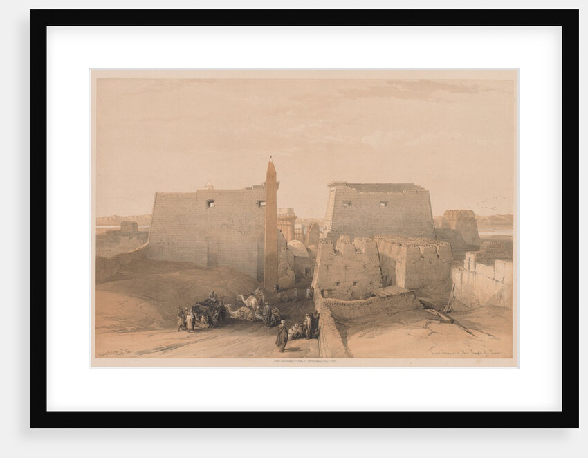 Egypt and Nubia: Volume II - No. 38, Grand Entrances to the Temple of Luxor, 1838 by Louis Haghe