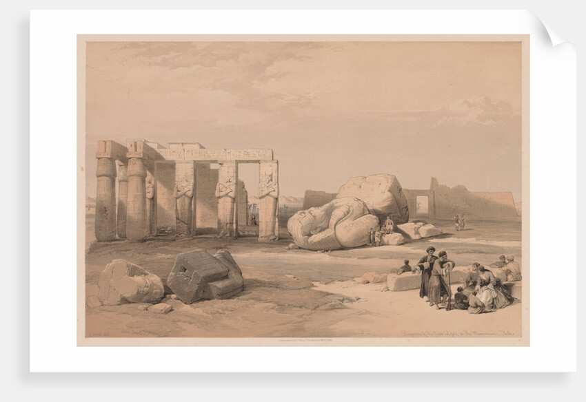 Egypt and Nubia: Volume II - No. 4, Fragments of the Great Colossi, at the Memnonium, 1838 by Louis Haghe