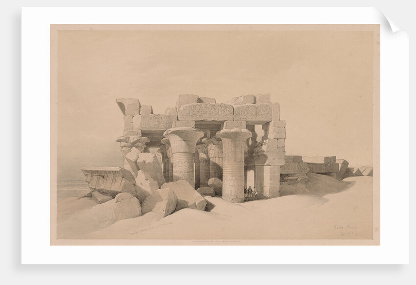 Egypt and Nubia: Volume II - No. 42, Ruins of Kom Ombo, 1838 by Louis Haghe