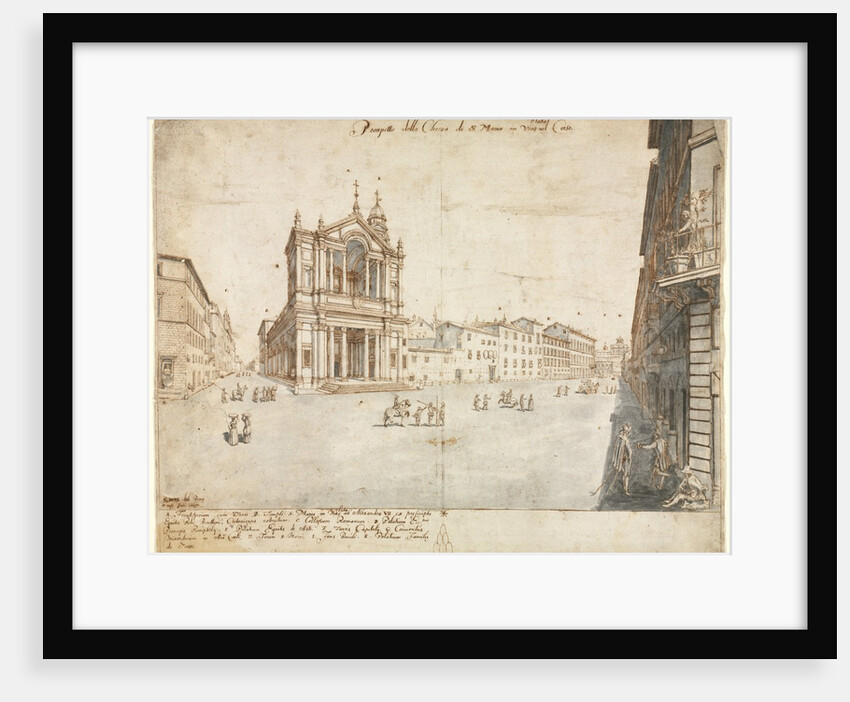 Eighteen Views of Rome: Santa Maria in Via Lata, 1665 by Lievin Cruyl