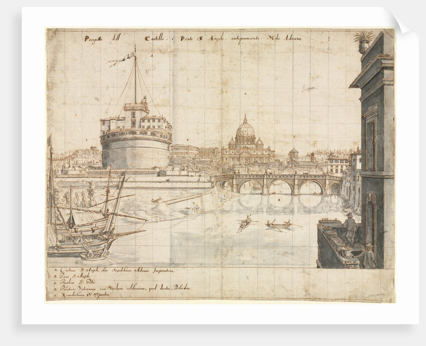 Eighteen Views of Rome: The Castel SantAngelo, 1665 by Lievin Cruyl