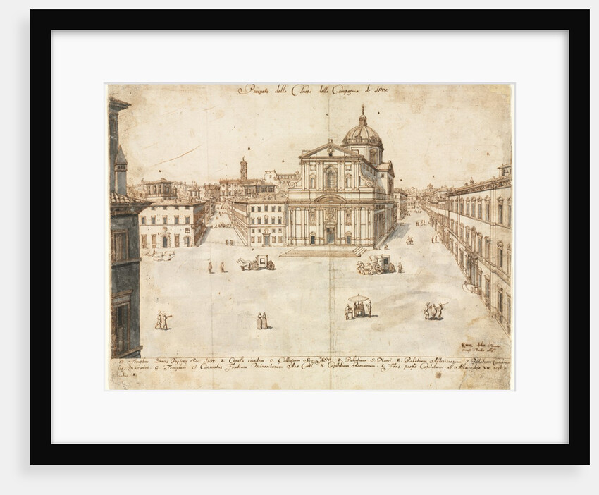 Eighteen Views of Rome: The Church of the Gesù, 1665 by Lievin Cruyl