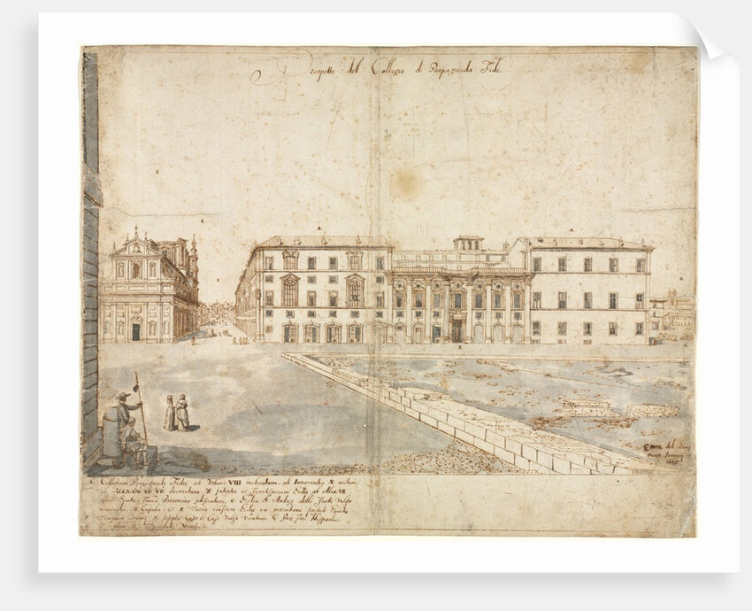 Eighteen Views of Rome: The Collegio di Propaganda Fide?, 1665 by Lievin Cruyl