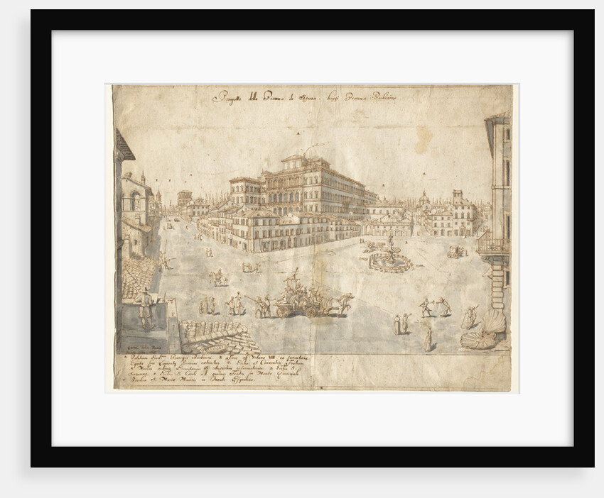 Eighteen Views of Rome: The Piazza Barberini, 1665 by Lievin Cruyl