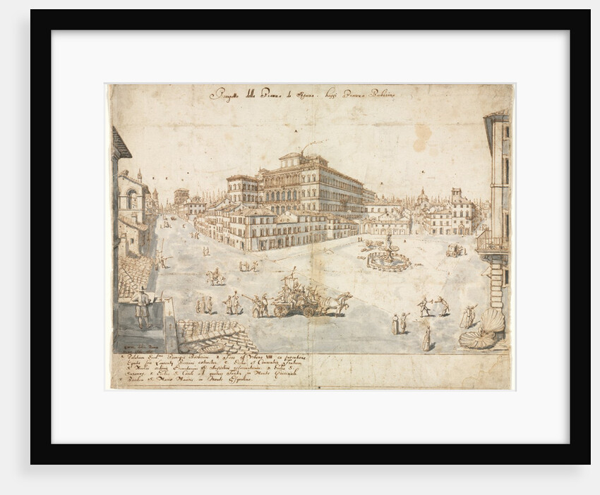 Eighteen Views of Rome: The Piazza Barberini…, 1665 by Lievin Cruyl
