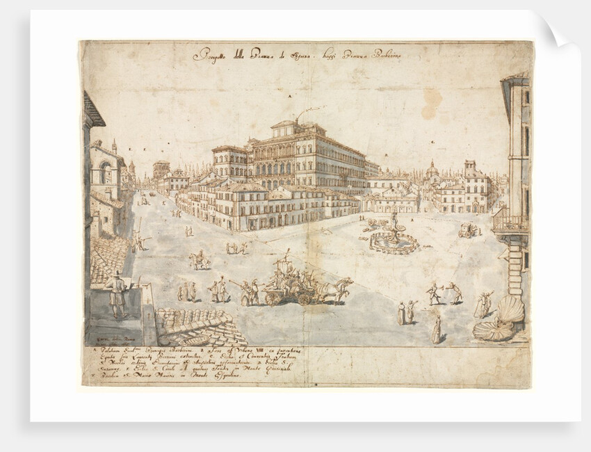 Eighteen Views of Rome: The Piazza Barberini…, 1665 by Lievin Cruyl