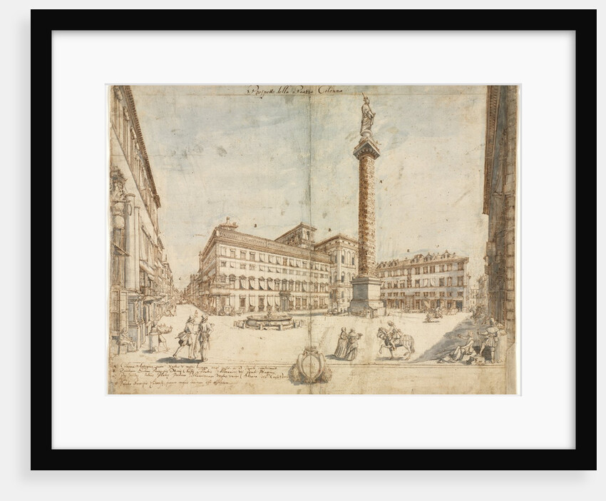 Eighteen Views of Rome: The Piazza Colonna, 1664 by Lievin Cruyl