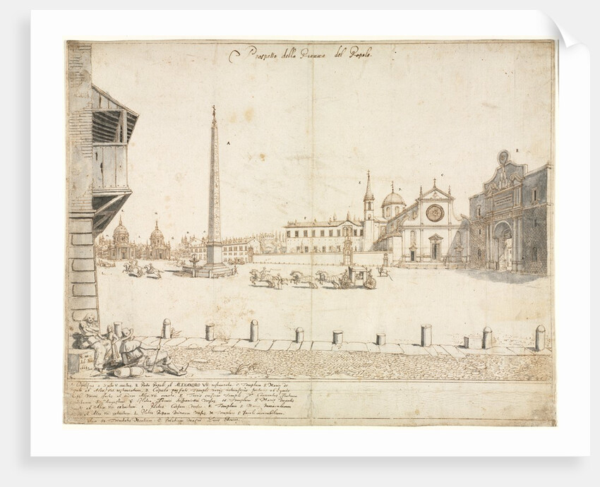 Eighteen Views of Rome: The Piazza del Popolo…, 1664 by Lievin Cruyl