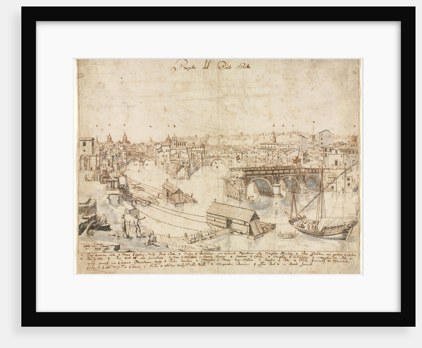 Eighteen Views of Rome: The Ponte Rotto, 1665 by Lievin Cruyl