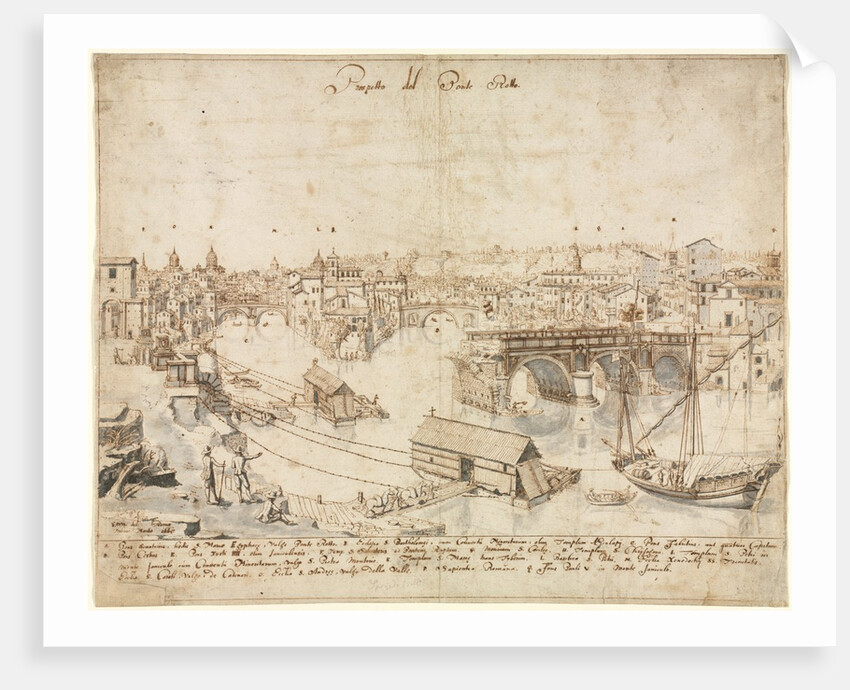 Eighteen Views of Rome: The Ponte Rotto, 1665 by Lievin Cruyl