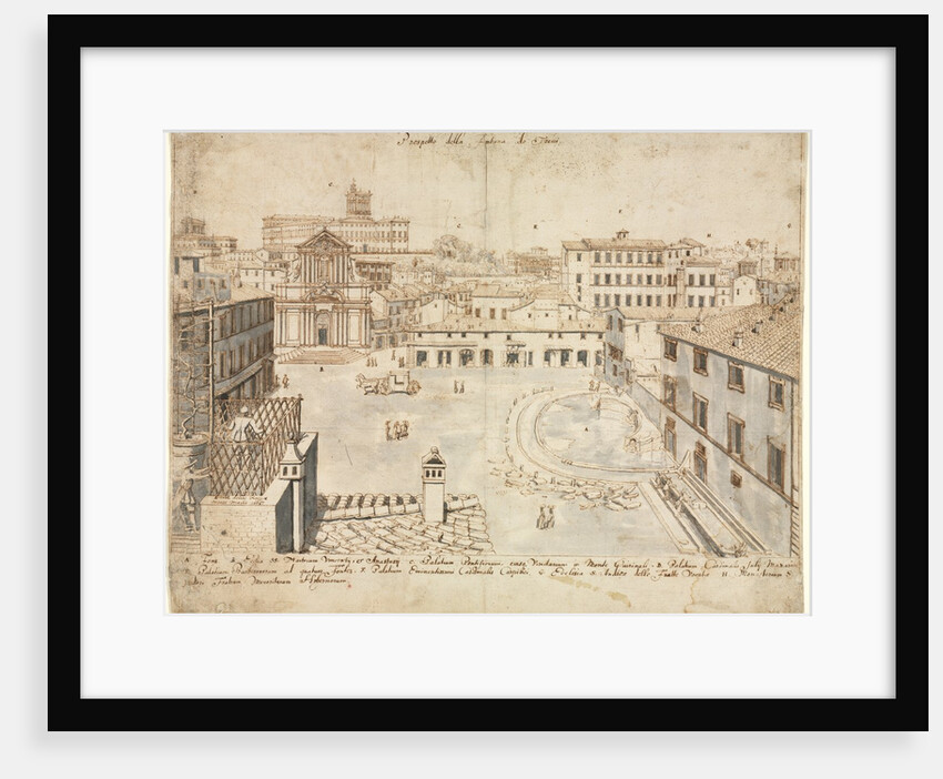 Eighteen Views of Rome: The Trevi Fountain, 1665 by Lievin Cruyl