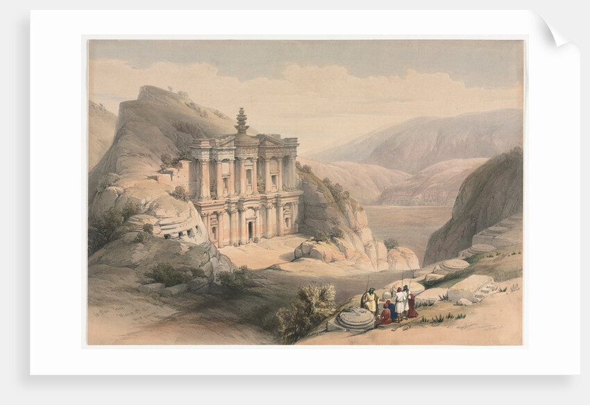 El Deir Petra, 1839 by David Roberts
