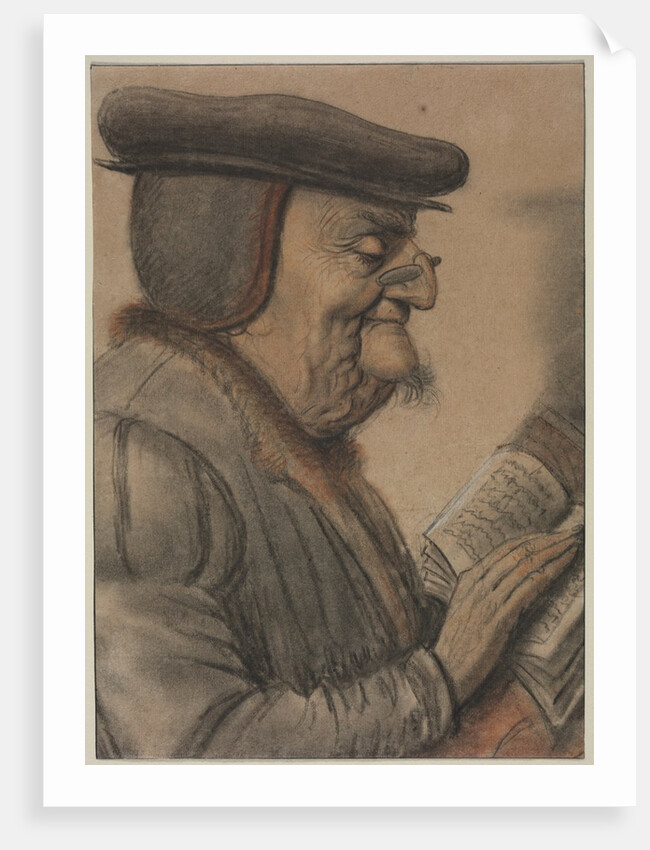Elderly Man Reading a Book, first half 1600s by Nicolas Lagneau
