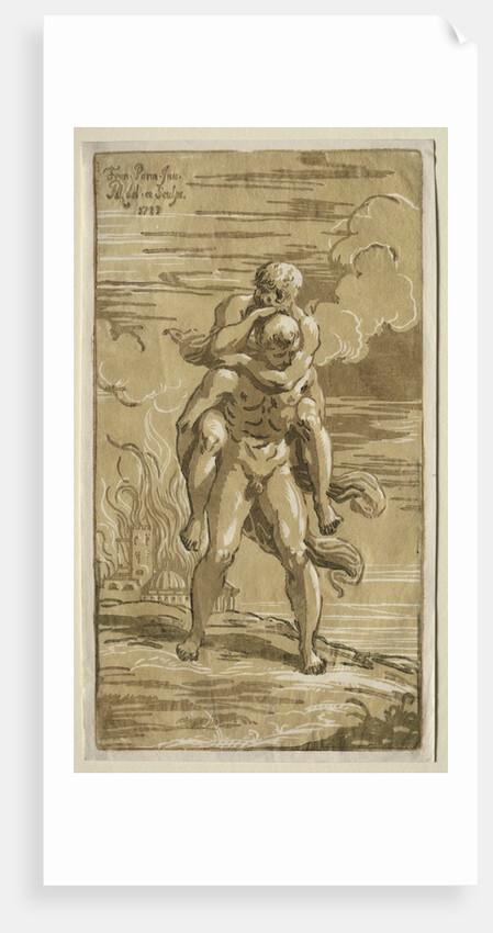 Eneas Carrying Anchises, his Father, from the Burning of Troy, 1723 by Antonio Maria I Zanetti