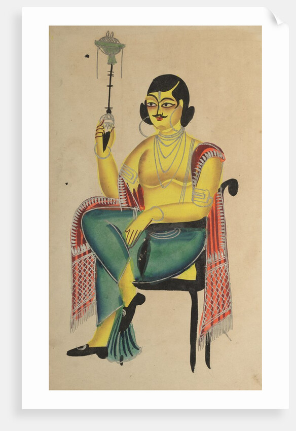 English Babu Holding a Hookah, 1800s by Unknown