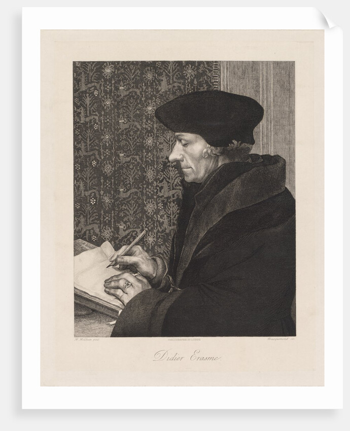 Erasmus, 1863 by Félix Bracquemond