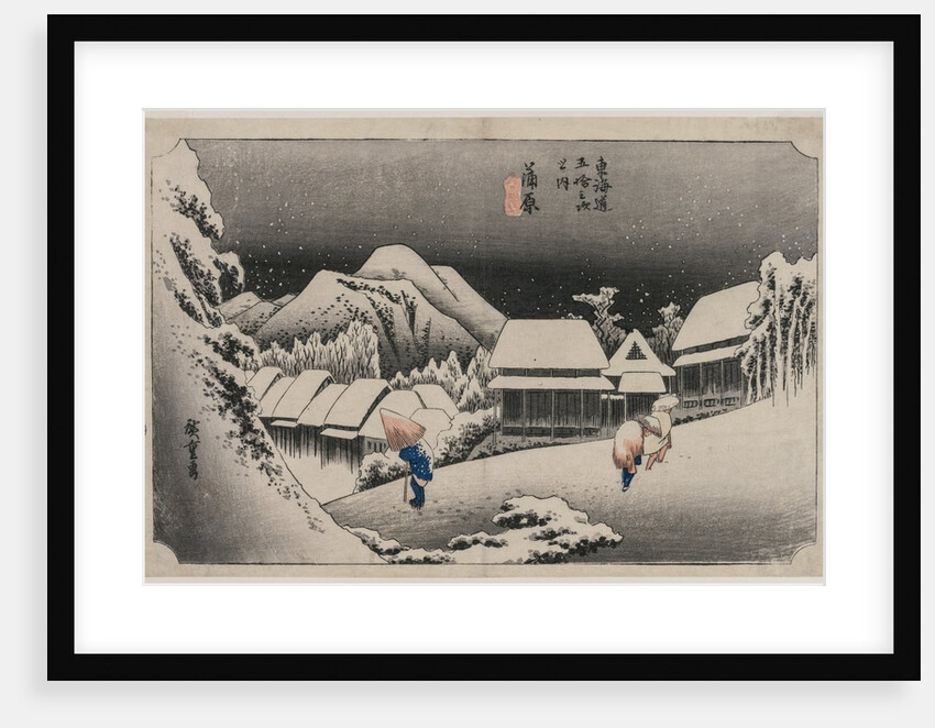 Evening Snow at Kambara, 1833 by Ando Hiroshige