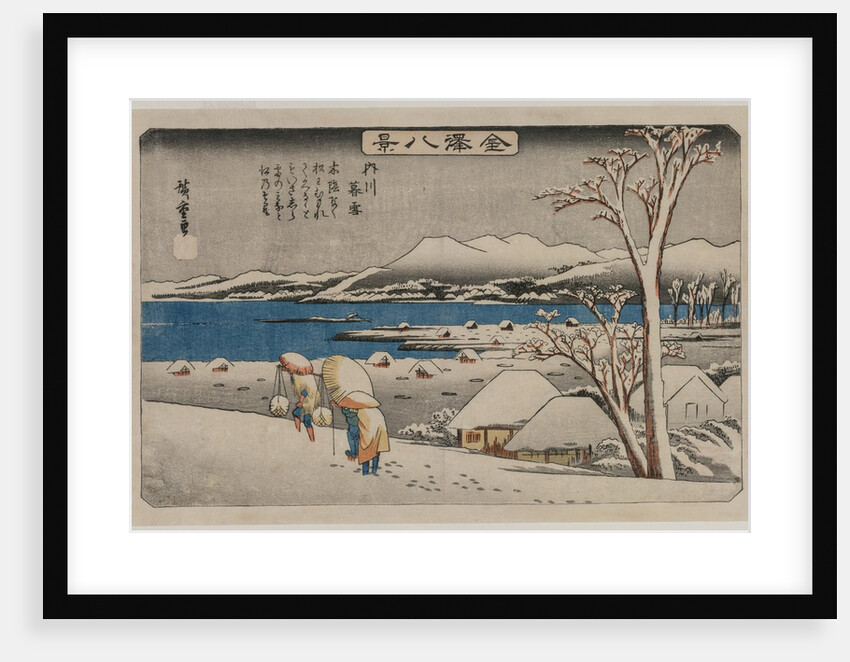 Evening Snow at Uchikawa, mid 1830s by Ando Hiroshige