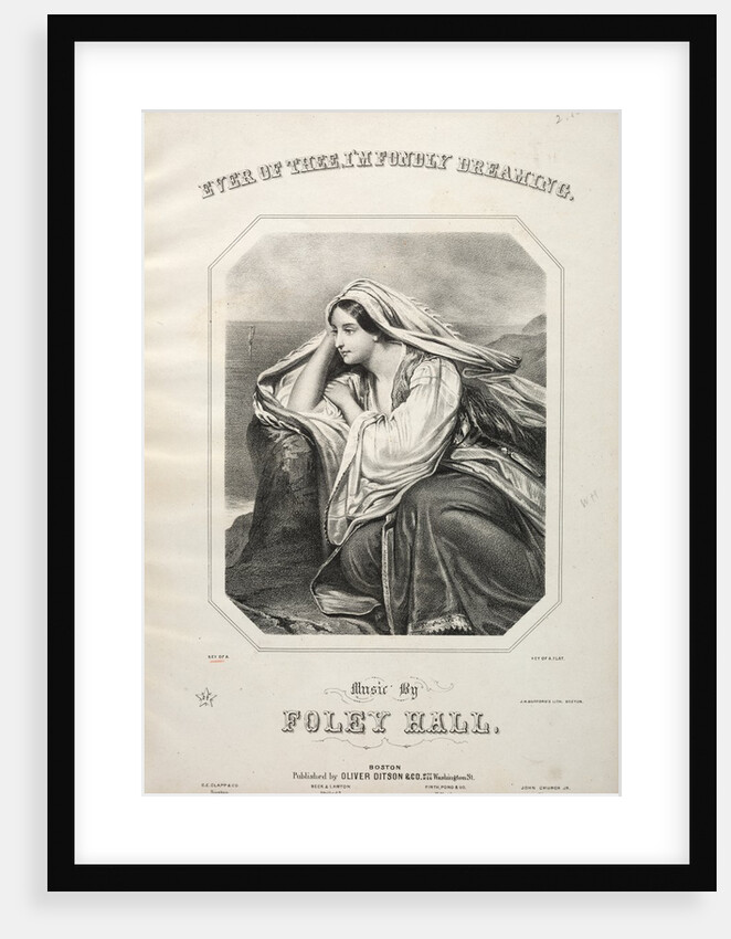 Ever of Thee, Im Fondly Dreaming - Sheet Music Cover by Winslow Homer