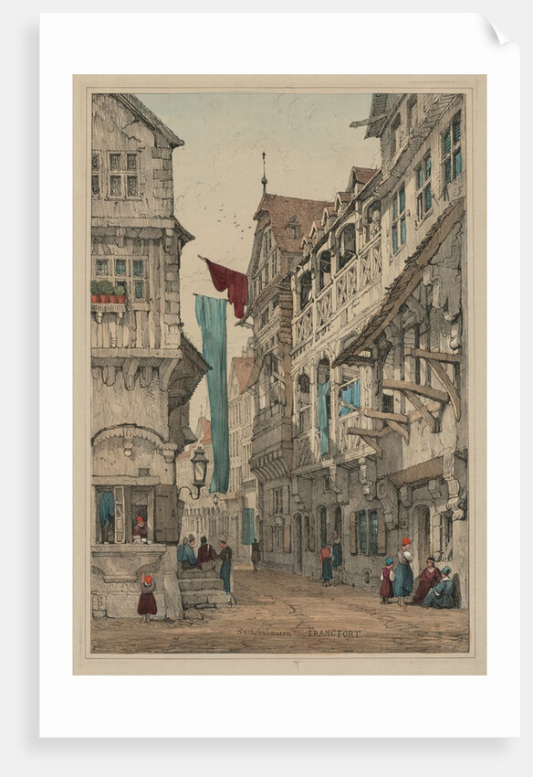 Facisimilies of Sketches made in Flanders and Germany: Sachsenhausen Francfort, 1833 by Samuel Prout