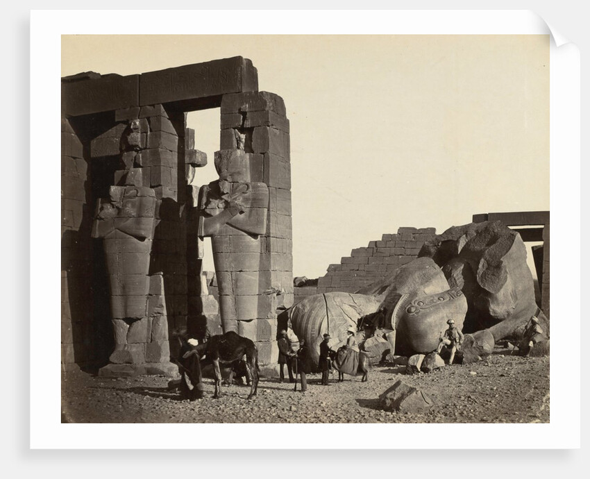 Fallen Statue at the Ramesseum, Thebes, 1857 by Francis Frith; William Mackenzie
