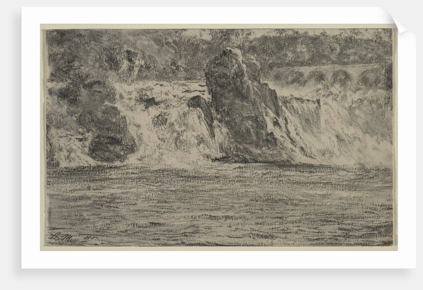 Falls of the Rhine at Schaffhausen, 1885 by Adolph von Menzel