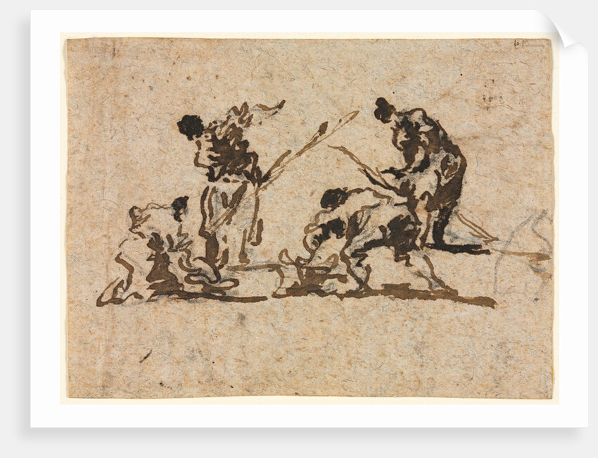 Farmers and Fisherman Working, 18th century by Francesco Guardi