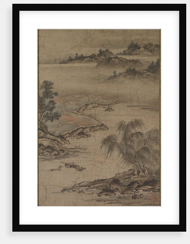 Farming and Herding Buffalo in Summer, mid- to late 1500s by Kan? J?shin