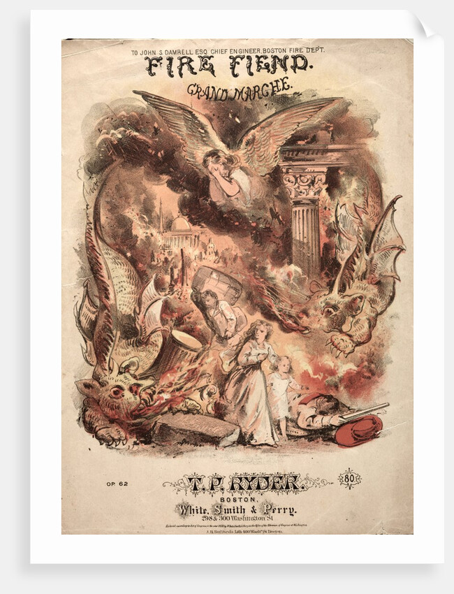Fire Fiend - Sheet Music Cover by Winslow Homer