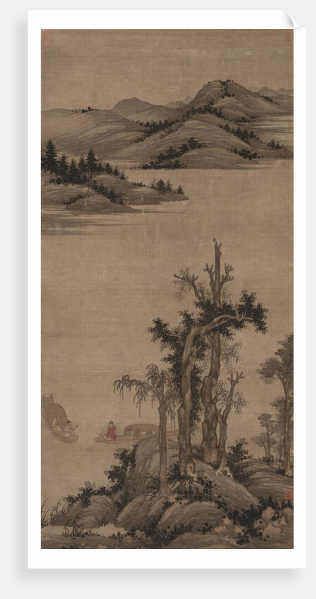 Fishermen-Hermits in Stream and Mountain, 1300s by Wu Zhen