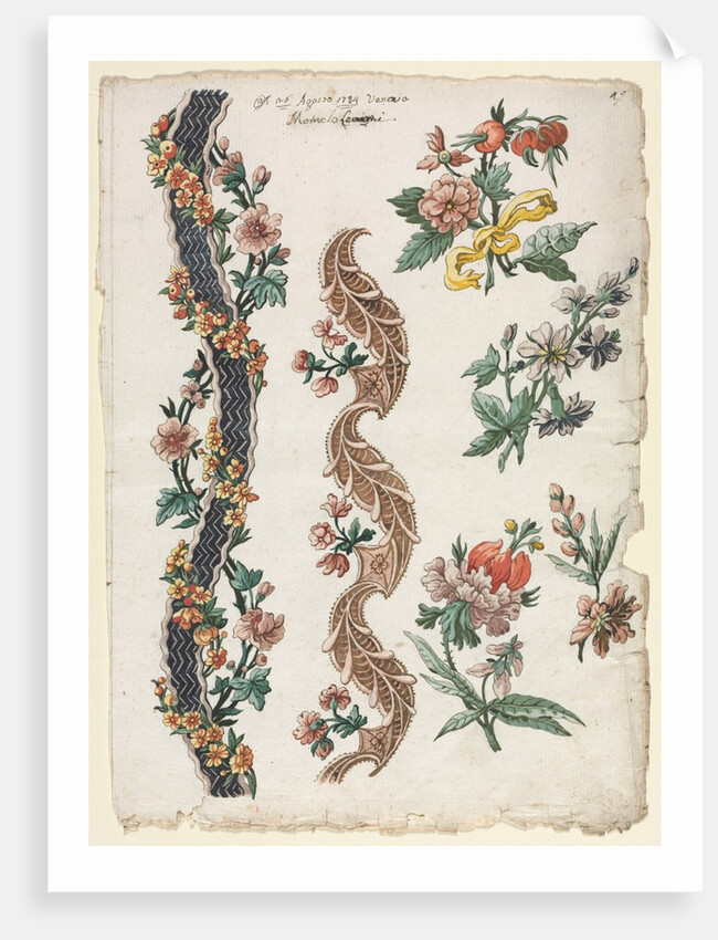 Floral Designs and Floral Bands, 1784 by Giacomo Cavenezia