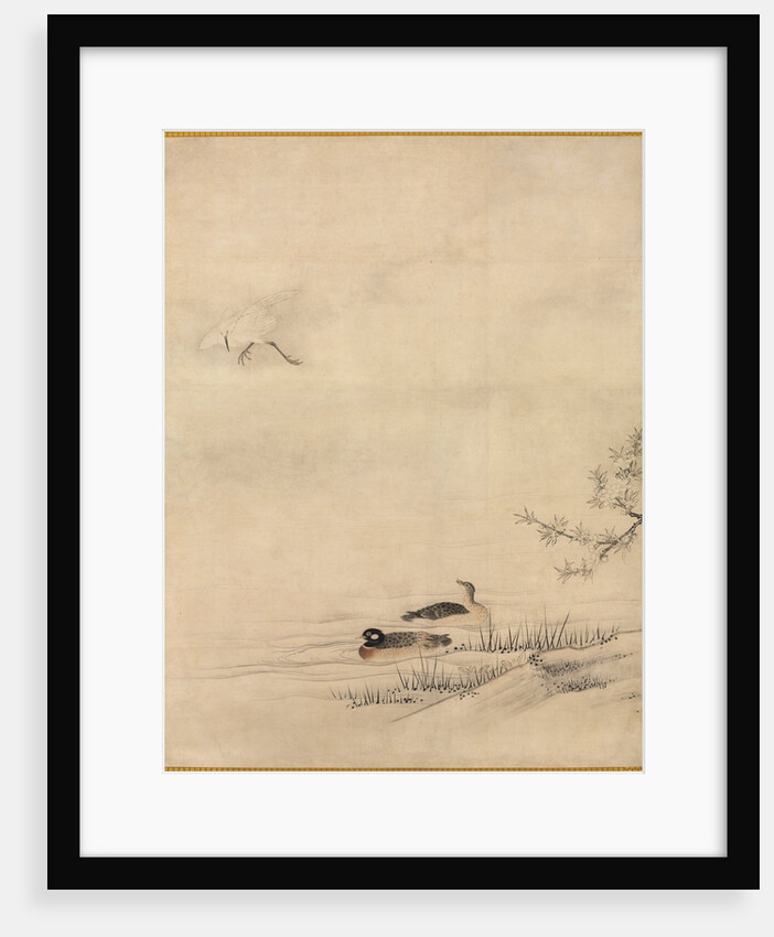 Flowers and Birds in a Spring Landscape, 1500s by Kano Motonobu (attributed to)