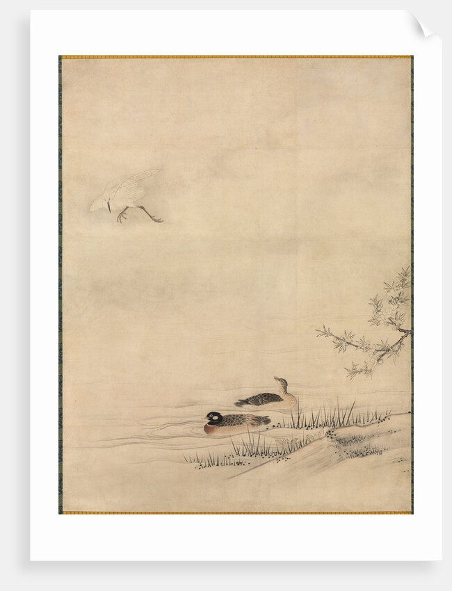 Flowers and Birds in a Spring Landscape, 1500s by Kano Motonobu (attributed to)