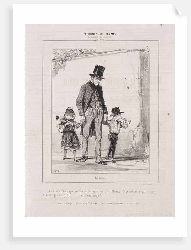 Fourberies de Femmes: En matière de sentiment, 1842 by Paul Gavarni