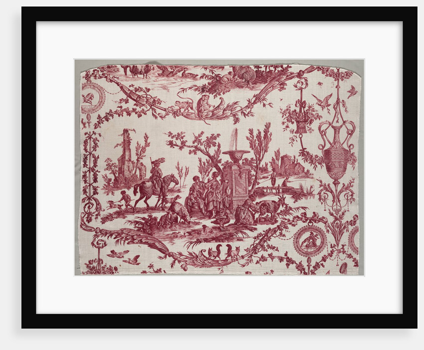 Fragments of Copperplate Printed Cotton, c. 1789 by Christophe Philippe Oberkampf (firm of); Jean-Baptiste Marie Hüet