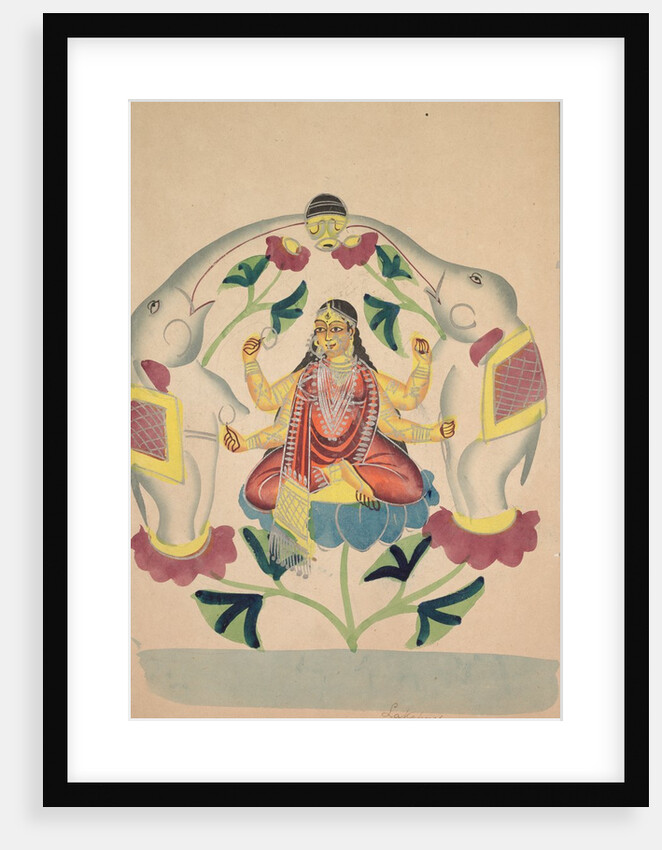 Gajalakshmi: Lakshmi with Elephants, 1800s by Unknown