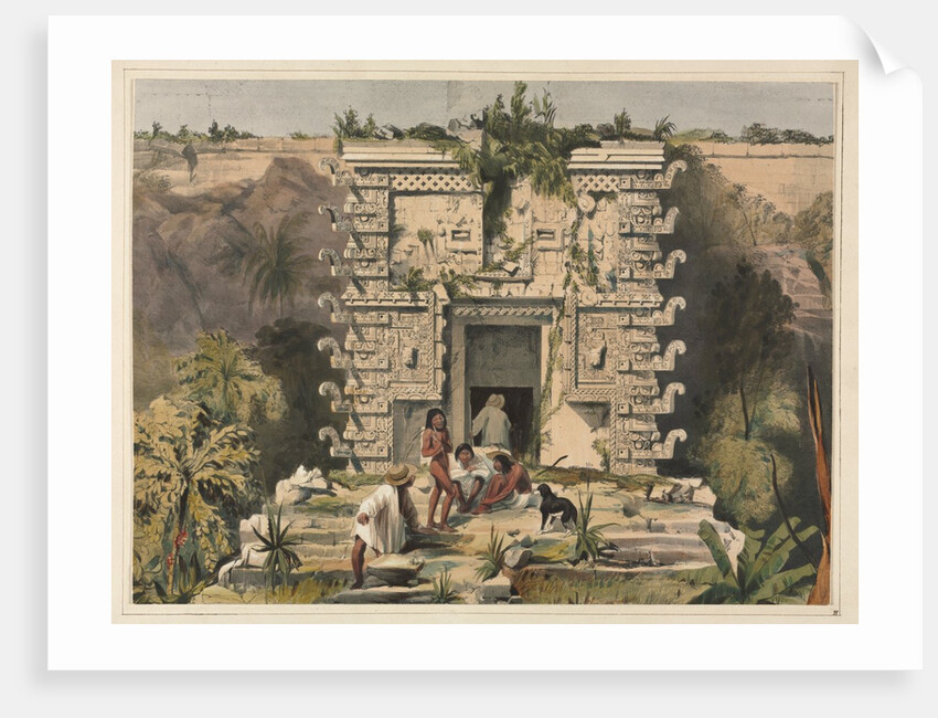 Gateway of the Great Teocallis, Uxmal by Frederick Catherwood