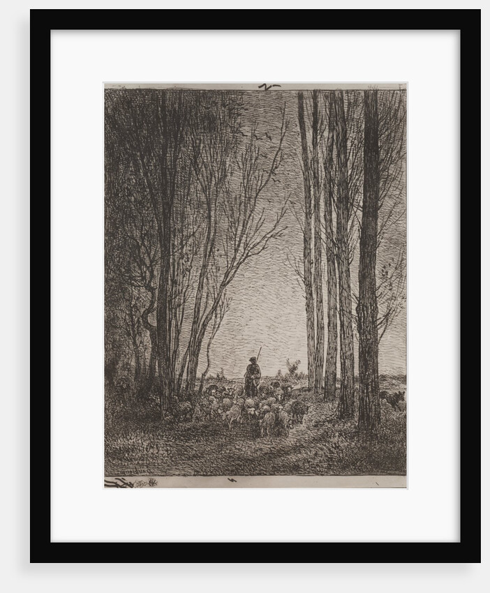 Gathering in the Flock, original impression 1862, printed in 1921 by Charles François Daubigny