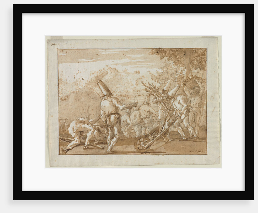 Gathering Wood, late 1790s by Giovanni Domenico Tiepolo