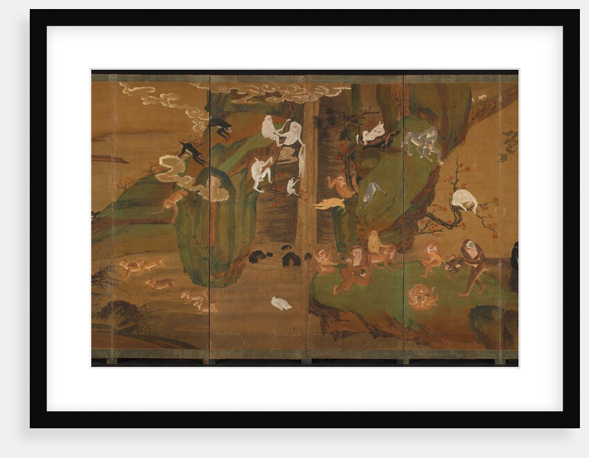 Gibbons in a Landscape, late 1800s or early 1900s by Unknown