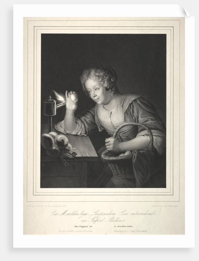 Girl Candling Eggs, 1840 by Franz Seraph Hanfstaengl
