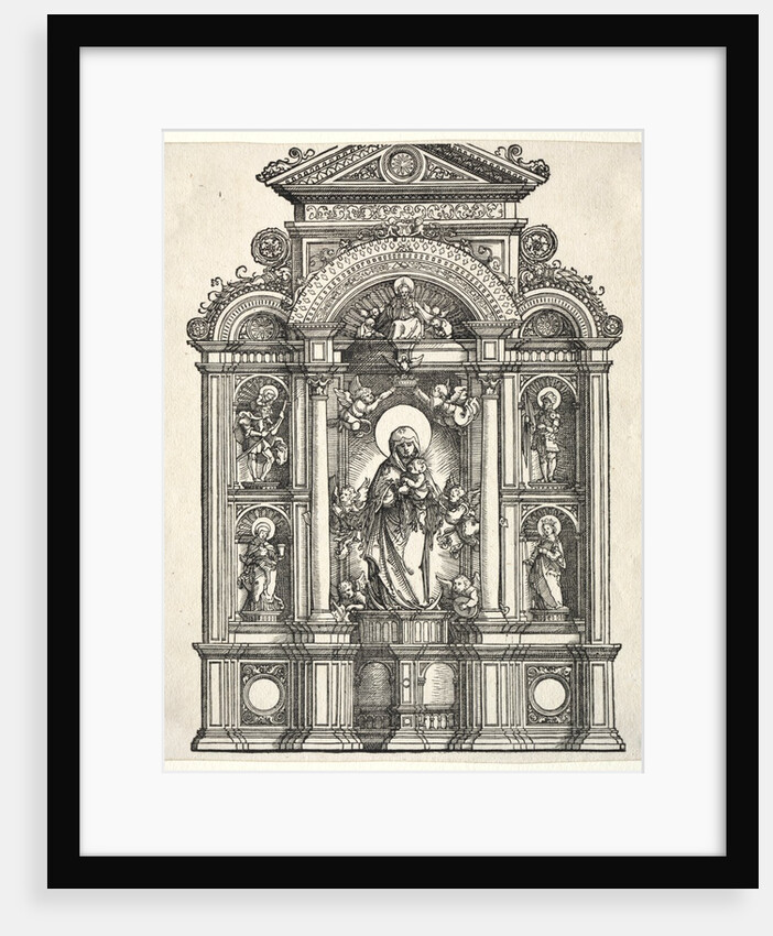 Great Altar with the Virgin, in a border with SS. Christopher, George, Barbara, Catherine, 1520 by Albrecht Altdorfer