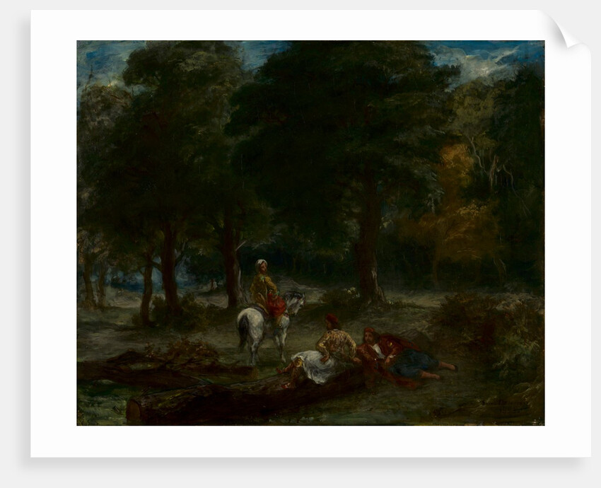 Greek Cavalry Men Resting in Forest, 1858 by Eugène Delacroix