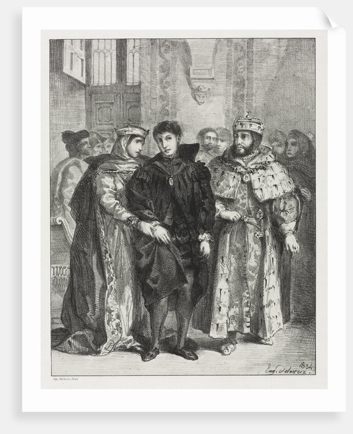 Hamlet, 1834 by Eugène Delacroix