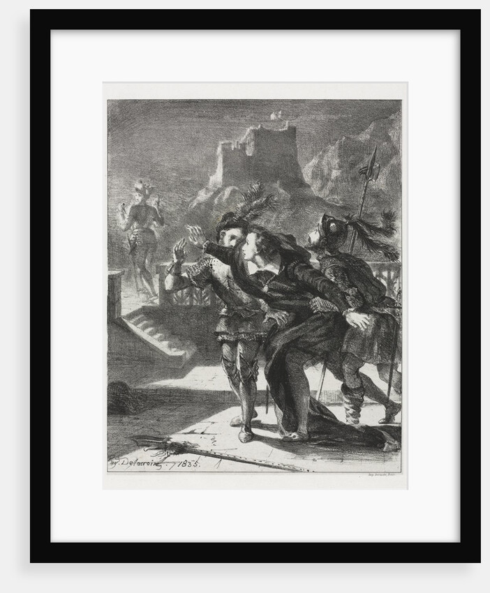 Hamlet: Hamlet Rushes to Follow the Ghost of his Father, 1835 by Eugène Delacroix