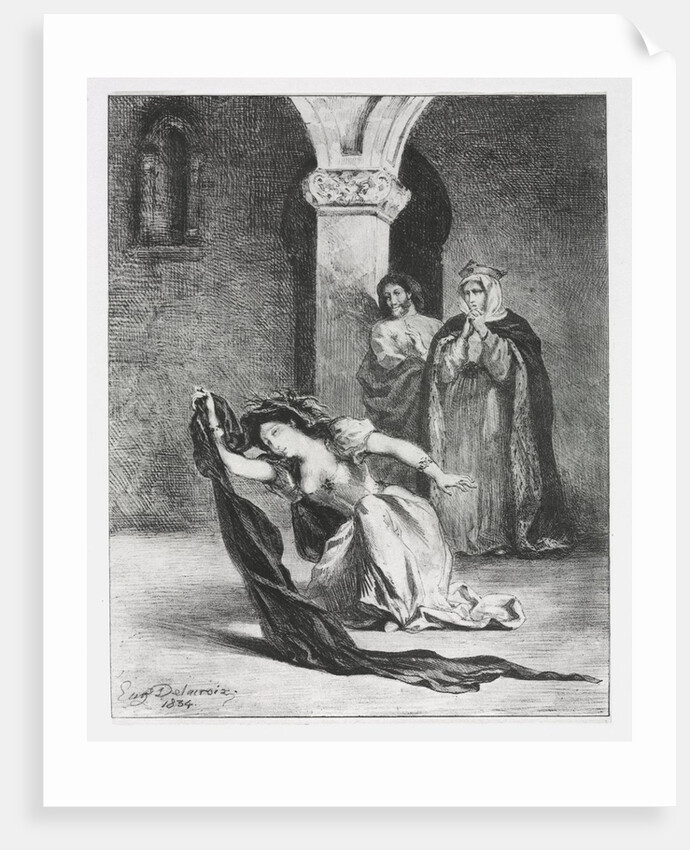 Hamlet: The Chant of Ophelia, 1834 by Eugène Delacroix