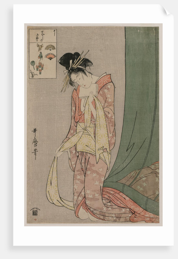 Hanaogi of Ogiya from the series Picture Puzzles, c. 1797 by Kitagawa Utamaro