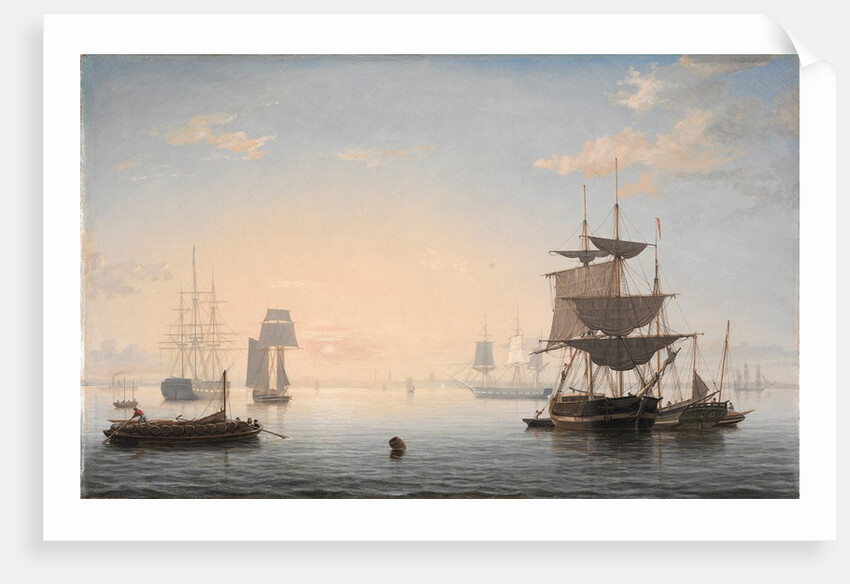 Harbor of Boston, with the City in the Distance, c. 1846-1847 by Fitz Henry Lane